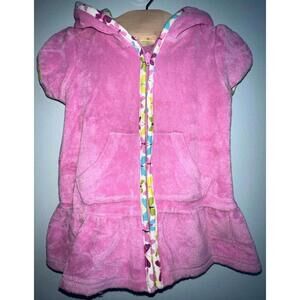 Vera Bradley Baby Beach Cover-up Terry Hooded Coverup Butterfly Size 6-12 Months